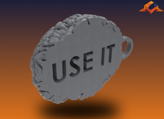 Beyin Anahtarlık - Use It | 3draMarket 1. Fotoğraf